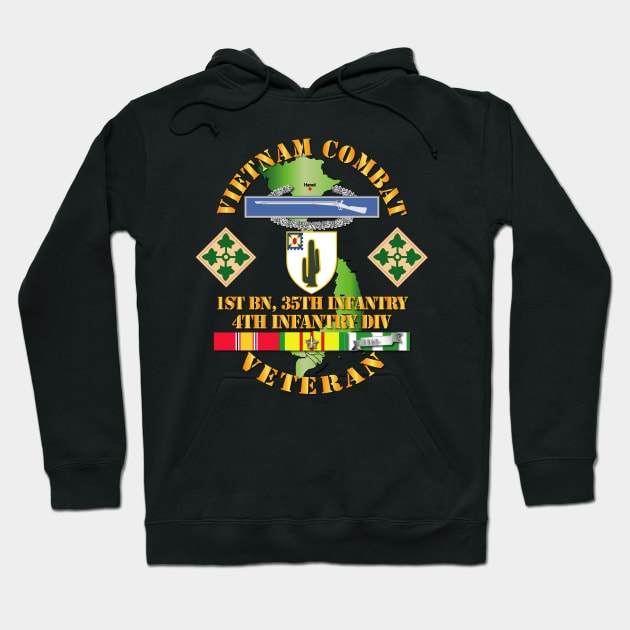 Vietnam Combat Infantry Veteran w 1st Bn 35th Inf - 4th ID SSI Hoodie by twix123844